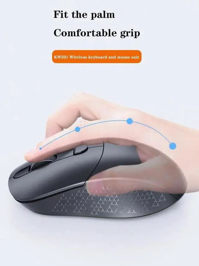 Alt view image 3 of 7 - Corn Electronics  KW201 Wireless Keyboard Suit Game Office Dust Mouse Keyboard Keys 104 Set For Laptop Desktop Windows 98/2000/XP/10/11