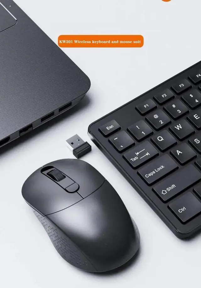 Alt view image 7 of 7 - Corn Electronics  KW201 Wireless Keyboard Suit Game Office Dust Mouse Keyboard Keys 104 Set For Laptop Desktop Windows 98/2000/XP/10/11