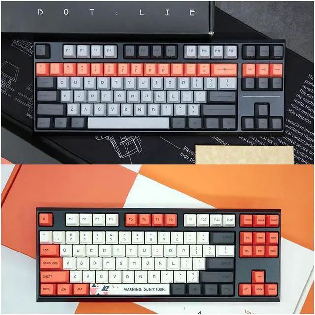 Alt view image 2 of 5 - CORN Bluetooth/2.4G/Wired Mechanical Gaming Keyboard, 87 Keys Hot Swappable Mechanical Keyboard with PBT keycaps, Cherry MX Red Switches