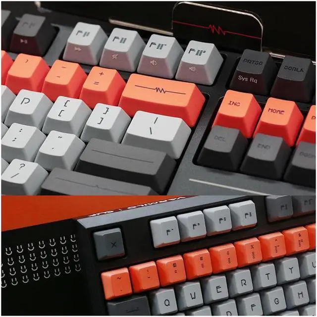 Alt view image 4 of 5 - CORN Bluetooth/2.4G/Wired Mechanical Gaming Keyboard, 87 Keys Hot Swappable Mechanical Keyboard with PBT keycaps, Cherry MX Red Switches