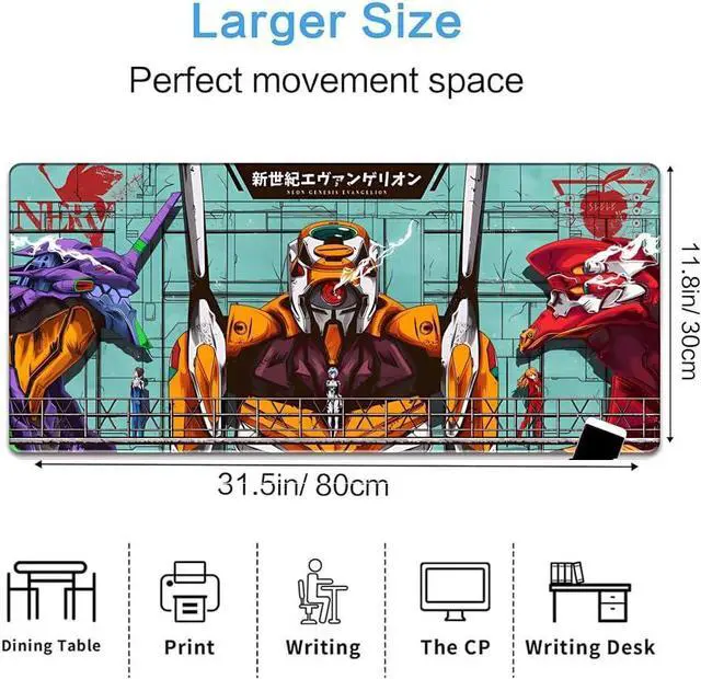 Alt view image 4 of 4 - CORN Anime Large Extended Gaming Mouse pad, Desk Mat with Seamed Edges, Non-Slip Rubber Base, Computer Keyboard Mouse Mat for Gaming, Office & Home, 31.5x11.8 Inch (16)