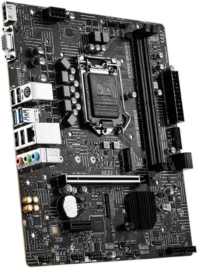 Alt view image 3 of 4 - MSI H510M BOMBER LGA1200 DDR4 PCIe 4.0 Motherboard, Support 10/11th Intel  Core  / Pentium Gold / Celeron  Processor