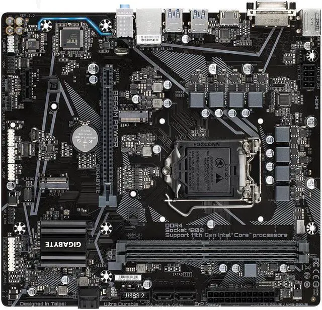 Alt view image 3 of 4 - GIGABYTE B560M POWER Intel B560 Ultra Durable Motherboard with Direct 6+2 Phases Digital VRM, Full PCIe 4.0* Design, Dual PCIe x4 M.2, GIGABYTE 8118 Gaming LAN, RGB FUSION 2.0, Q-Flash Plus - OEM