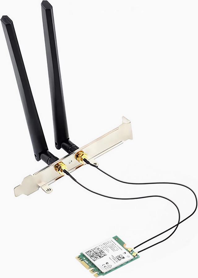 Alt view image 7 of 7 - WiFi 7 BE200 NGW Wireless Card, Tri-Band 6GHz/5GHz/2.4GHz M.2 NGFF Bluetooth 5.4, Includes Ipex Cable, 8dBi Antennas and Brackets Support Windows 10/11(64 bit)/Linux, Not Support AMD. (with Antennas)