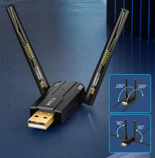 150 M Bluetooth USB Adapter for PC 5.1, Drive-Free USB Bluetooth ...