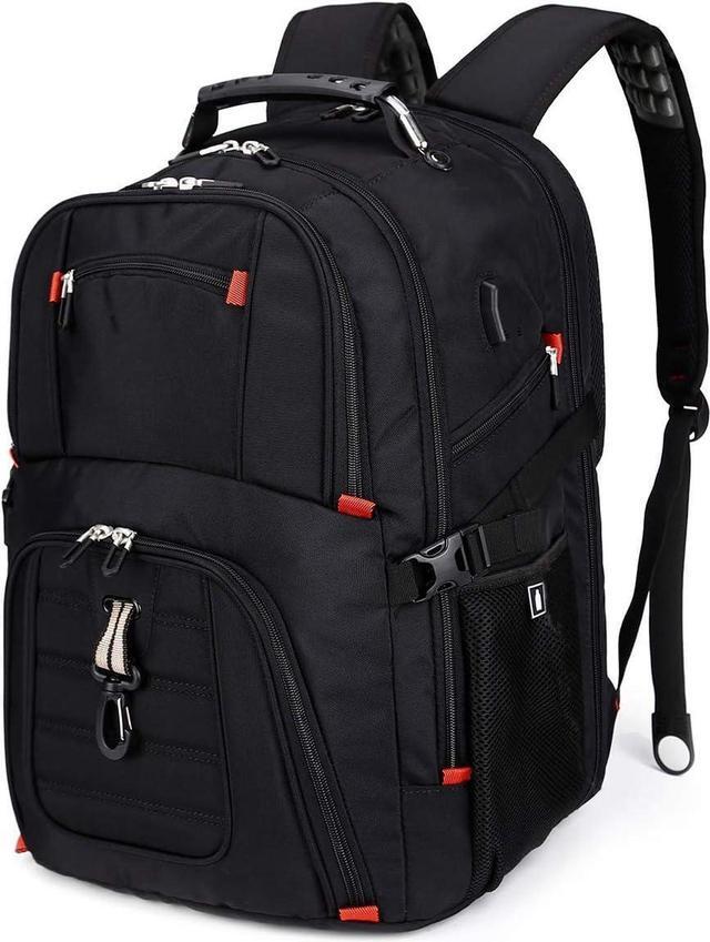 Main image of CORN Large 17 Inch Travel Laptop Backpack with USB Charging Port, College Backpack Airline Approved Business Work Bag Fit 44L Laptops for Men Women Black