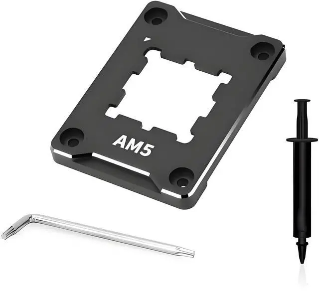 Main image of CORN AM5 CPU Holder, Corrective Anti-Bending Fixing Frame, AM5 Full-fit Fixed Non-Marking Mounter, AM5 Anti-Bending Contact Frame, CPU Cooler Standard am5 Black