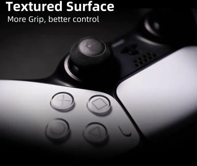 Alt view image 4 of 7 - Skull & Co. Convex Thumb Grips Set: Skin, CQC Joystick Cap Analog Stick Cap for Nintendo Switch Pro Controller & PS5 / PS4 / Slim/Pro Controller- 2 Pairs (4pcs) Yellow