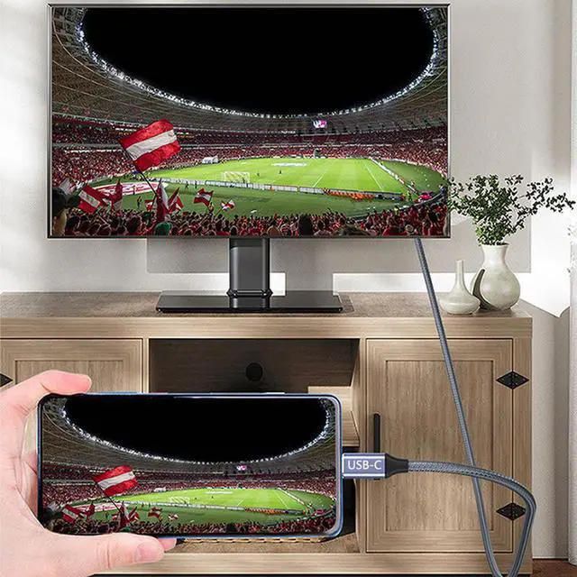 Alt view image 6 of 7 - CORN 8K@60Hz USB C to DisplayPort 1.4 Cable (8K@60Hz, 4K@144Hz, 2K@240Hz), 32.4Gbps, USB-C to DP Cable Compatible for iPhone 16/15,MacBook Pro/Air,Odyssey G8/G9 (3.3FT/1m)