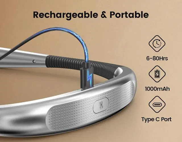 Alt view image 3 of 6 - CORN Book Light , 3-Color & 3-Brightness Reading Light, Bendable Neck Light, Durable Rechargeable Lamp, Perfect Book Light for Reading in Bed, Knitting, Repairing, Book Lovers Gifts