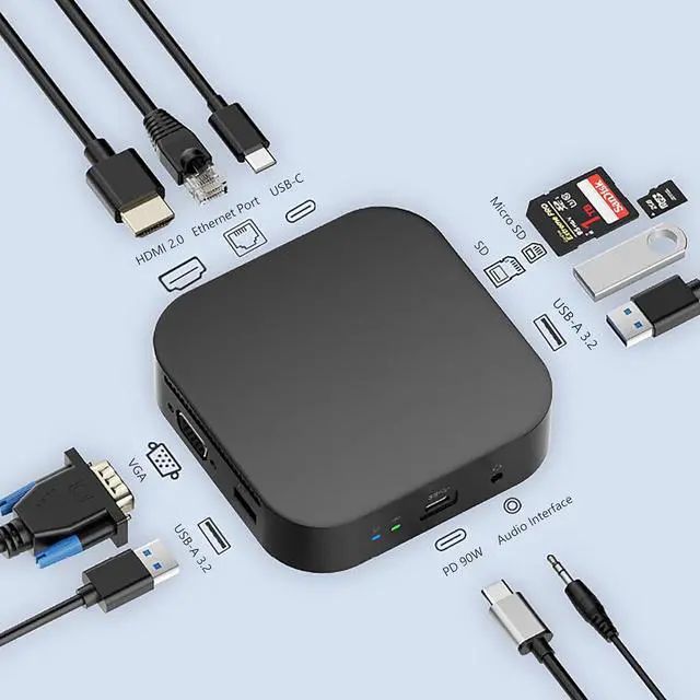 Alt view image 2 of 7 - HP Docking Station & HDMI Cable Combo | USB-C Dock with Dual Monitor Charging Support & 4K HDMI Output