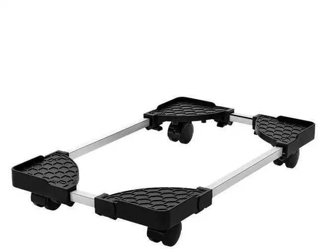 Alt view image 8 of 8 - Mobile CPU Stand Adjustable Computer Tower Stand with 4 Caster Wheels Fits Most PC (Black)