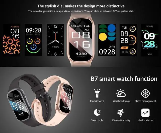Alt view image 2 of 6 - Fitness Tracker HR, Activity Tracker Watch with Heart Rate Monitor, Waterproof Smart Fitness Band with Step Counter, Pedometer Watch for Kids Women and Men-Black