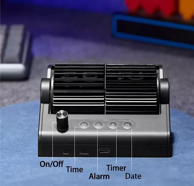 Alt view image 6 of 7 - Desktop Time Management Clock, Creative Desk Decoration, Smart Multi-functional Alarm Clock, Automatic Time Synchronization and Page Turning Clock