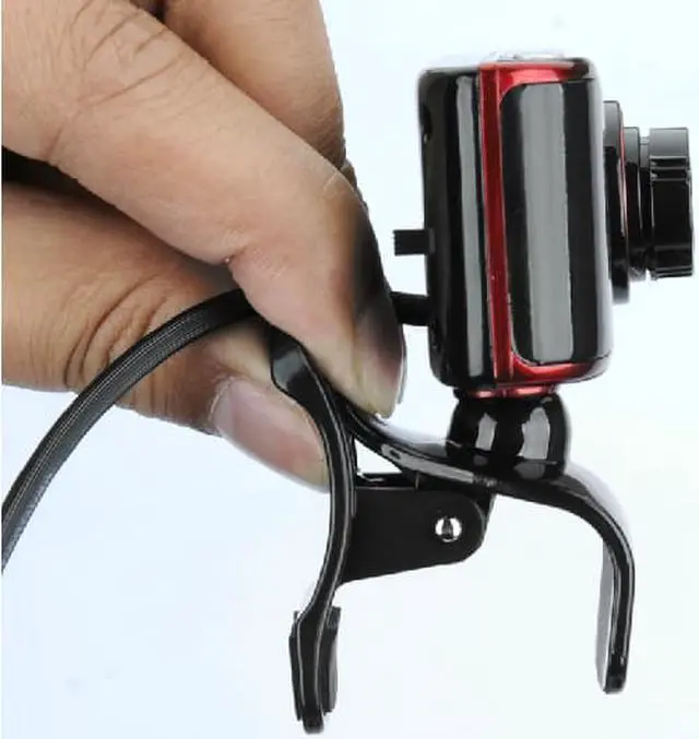 Alt view image 3 of 6 - CORN HD Webcam DZ-SXT-006 with Built-In Noise Canceling Microphone for Desktop Notebook Computer - Black/Red