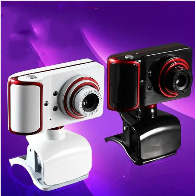 Alt view image 6 of 6 - CORN HD Webcam DZ-SXT-006 with Built-In Noise Canceling Microphone for Desktop Notebook Computer - Black/Red