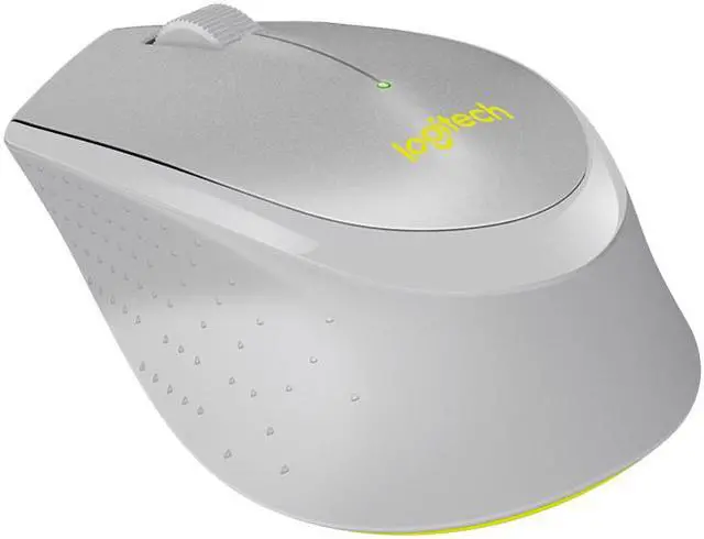 Alt view image 2 of 5 - Logitech M330 910-004908 Silent Plus Wireless Large Mouse - Grey/Yellow