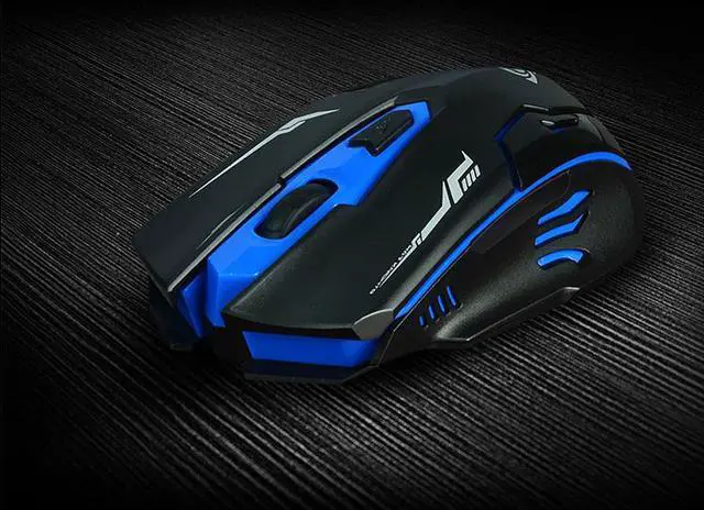 Alt view image 2 of 7 - CORN Multimedia Wireless Gaming Keyboard and Mouse With USB RF 2.4GHz, Anti-Ghosting Feature & WaterProof Design - Black & Blue (Upgraded Version)