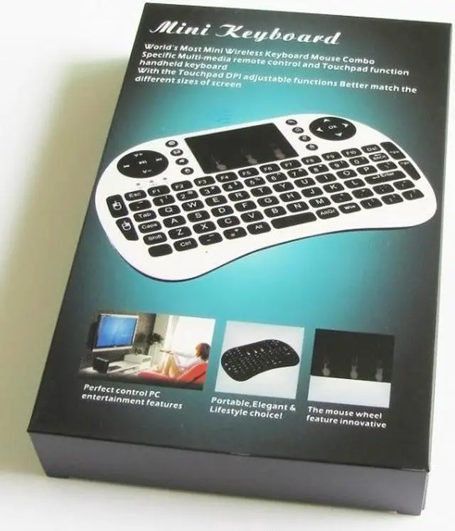 Alt view image 7 of 7 - Corn Electronics i8 3 Color LED Backlit Touchpad 2.4G Mini Wireless Keyboard & Mouse Combo Portable Handheld Airfly Mouse For Google Android TV Box, PC, Xbox 360, PS3, HTPC