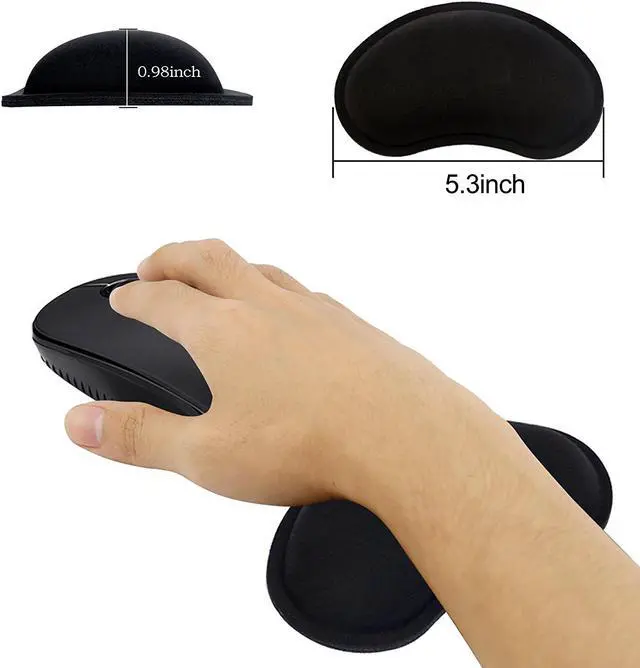 Alt view image 3 of 6 - Corn Electronics Memory Foam Non Slip Keyboard Wrist Rest Pad and Mouse Wrist Rest Support For Gaming,Office, Computer, Laptop, & Mac - Durable & Comfortable & Lightweight For Easy Typing&Pain Relief