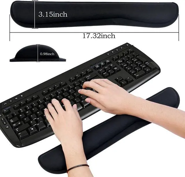Alt view image 2 of 6 - Corn Electronics Memory Foam Non Slip Keyboard Wrist Rest Pad and Mouse Wrist Rest Support For Gaming,Office, Computer, Laptop, & Mac - Durable & Comfortable & Lightweight For Easy Typing&Pain Relief