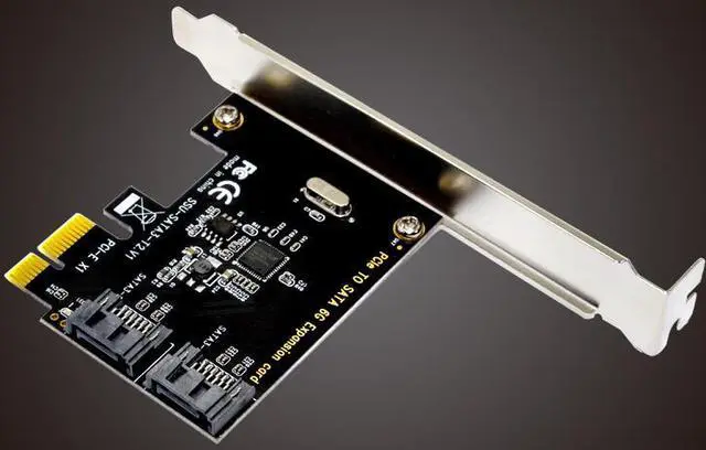 Alt view image 2 of 4 - Corn Electronics 2 Port SATA III PCI-Express x1 Converter Adapter Card