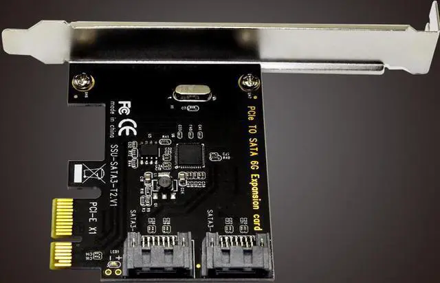 Alt view image 3 of 4 - Corn Electronics 2 Port SATA III PCI-Express x1 Converter Adapter Card