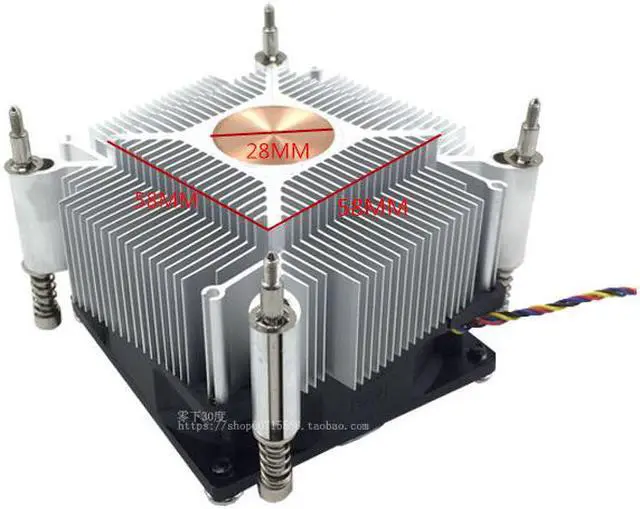 Alt view image 3 of 3 - AVC CPU Heatsink Cooler with 80mm Fan Super Silent 2300RPM PMW Control for LGA1150/1151/1155/1156/1366/2011