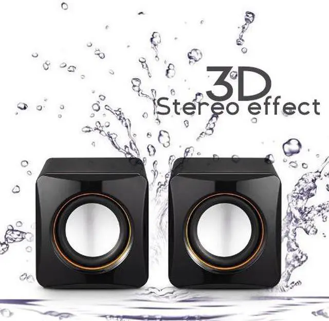 Main image of Corn Electronics 101C High-fidelity USB Acoustics System Cube Speakers Powered by USB for Laptops and Desktops