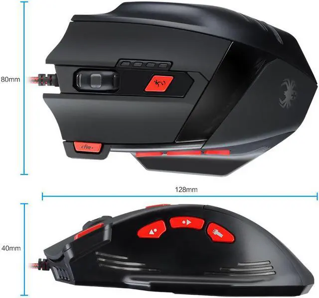 Alt view image 3 of 7 - Corn Precision 8000 DPI Gaming Mouse - 6 Speed DPI Adjustment, 13 Light Modes, 8 Buttons, Optical Engine Power for Pro Gamer/Office - Black