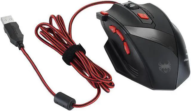 Alt view image 7 of 7 - Corn Precision 8000 DPI Gaming Mouse - 6 Speed DPI Adjustment, 13 Light Modes, 8 Buttons, Optical Engine Power for Pro Gamer/Office - Black