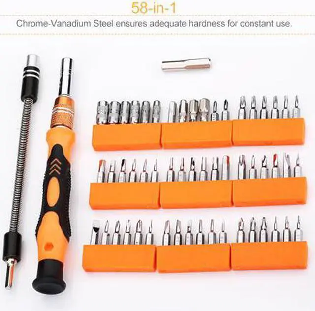 Alt view image 3 of 7 - CORN 58 in 1 with 54 Bit Magnetic Driver Kit, Precision Screwdriver Set Cell Phone, Tablet, PC, MacBook, Electronics Repair Tool Kit