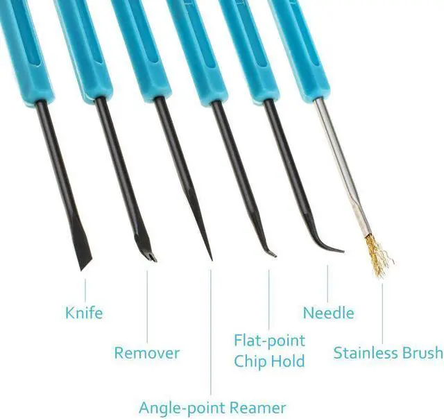 Alt view image 6 of 7 - Corn Electronics 16-in-1 60W 110V Adjustable Temperature Welding Soldering Iron with Desoldering Pump, 5pcs Different Tips, Stand, Anti-static Tweezers, Additional Solder Tube, and Carry Case