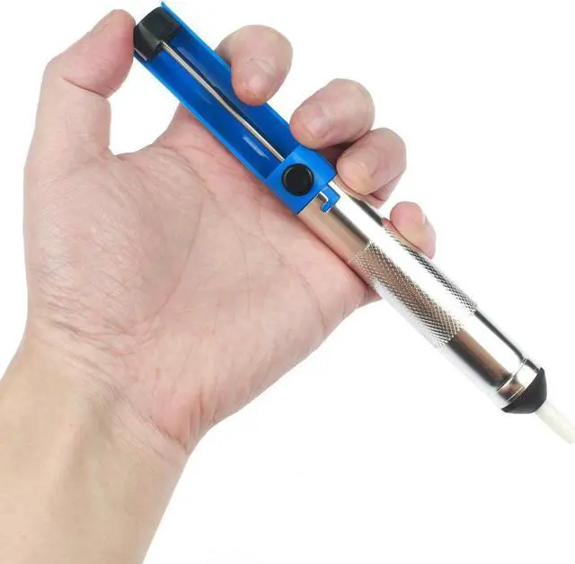 Alt view image 4 of 7 - Corn Electronics 16-in-1 60W 110V Adjustable Temperature Welding Soldering Iron with Desoldering Pump, 5pcs Different Tips, Stand, Anti-static Tweezers, Additional Solder Tube, and Carry Case