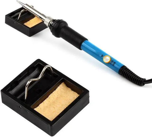 Alt view image 3 of 7 - Corn Electronics 16-in-1 60W 110V Adjustable Temperature Welding Soldering Iron with Desoldering Pump, 5pcs Different Tips, Stand, Anti-static Tweezers, Additional Solder Tube, and Carry Case
