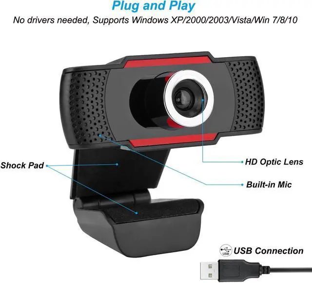 Alt view image 4 of 7 - CORN Eagle Eye HD Pro Webcam, Widescreen Video Calling and Recording, 720p Camera, Desktop or Laptop Webcam