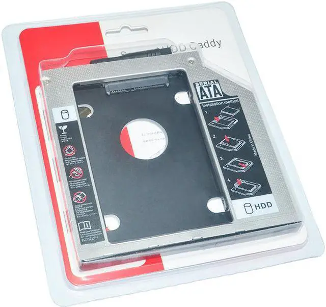 Alt view image 6 of 6 - 2nd Hard Drive HDD Caddy Adapter 9.5mm SATA to SATA 3 Universal For ACER BENQ HP DELL ASUS CD / DVD Laptop Optical Drive Bay Slot (For SSD and HDD)