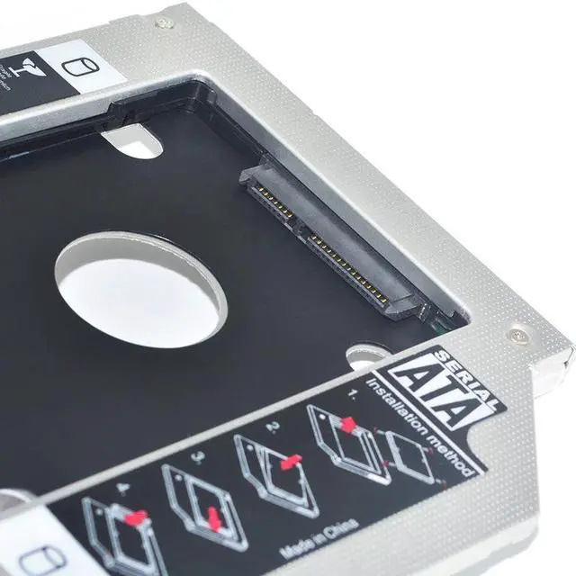 Alt view image 3 of 6 - 2nd Hard Drive HDD Caddy Adapter 9.5mm SATA to SATA 3 Universal For ACER BENQ HP DELL ASUS CD / DVD Laptop Optical Drive Bay Slot (For SSD and HDD)