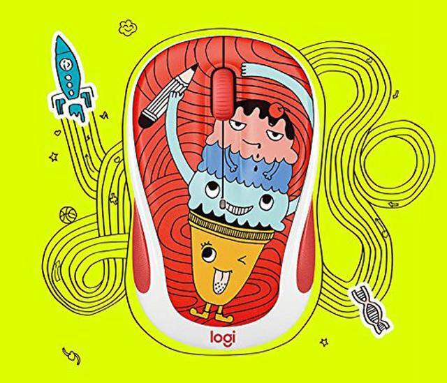 Alt view image 2 of 4 - Logitech M238-V3 Doodle Collection 2.4GHz Wireless Notebook Desktop Office Cartoon Optical Mouse - Ice Cream