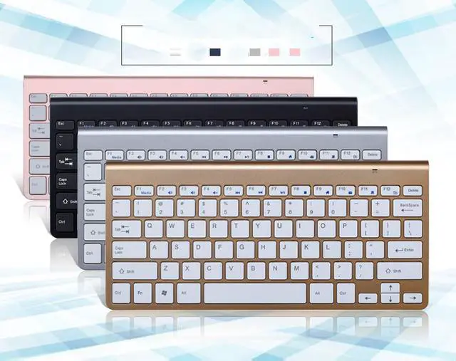 Alt view image 4 of 4 - CORN Black Mini Keyboard & Mouse With RF 2.4GHZ Wireless Connection by a USB Nano Receiver, and Super Thin Design