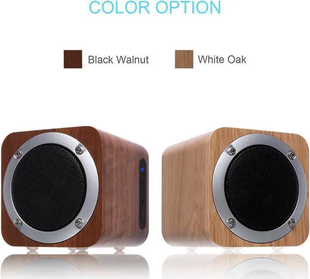 Alt view image 5 of 5 - CORN Bluetooth Speaker Wooden, Portable Bluetooth 4.0 Speakers with 70mm Big-Driver, Wireless Computer Speaker with Enhanced Bass Resonator