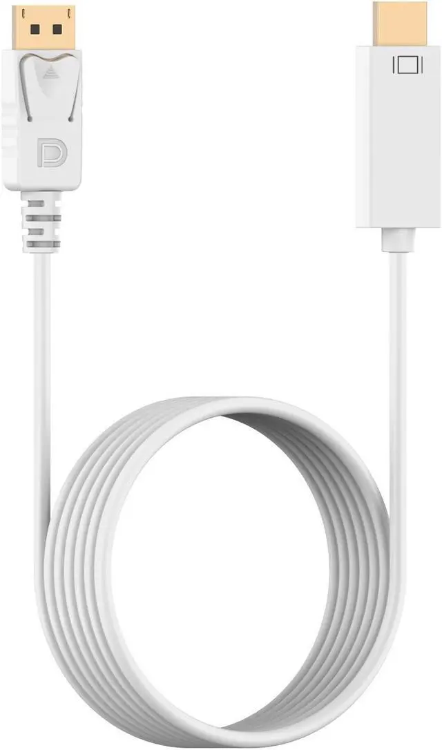 Alt view image 6 of 7 - CORN Gold Plated Display Port to HDMI HDTV Cable 6 Feet (DP to HDMI) 1920x1200 / 1080P Full-HD 1.8M Male AV Cable Adaptor LCD PC Laptop DisplayPort Latching Male (6FT)