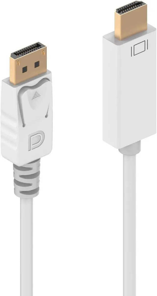 Alt view image 5 of 7 - CORN Gold Plated Display Port to HDMI HDTV Cable 6 Feet (DP to HDMI) 1920x1200 / 1080P Full-HD 1.8M Male AV Cable Adaptor LCD PC Laptop DisplayPort Latching Male (6FT)