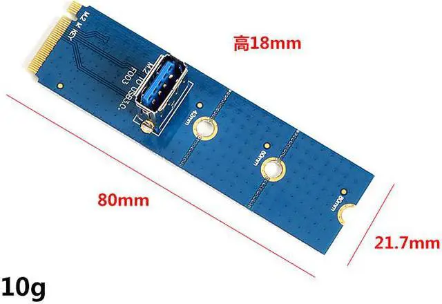 Alt view image 4 of 4 - Corn Electronics NGFF M.2 to USB 3.0 Transfer Card Mining Pcie Riser Card 2280/2260/2242 Breakable