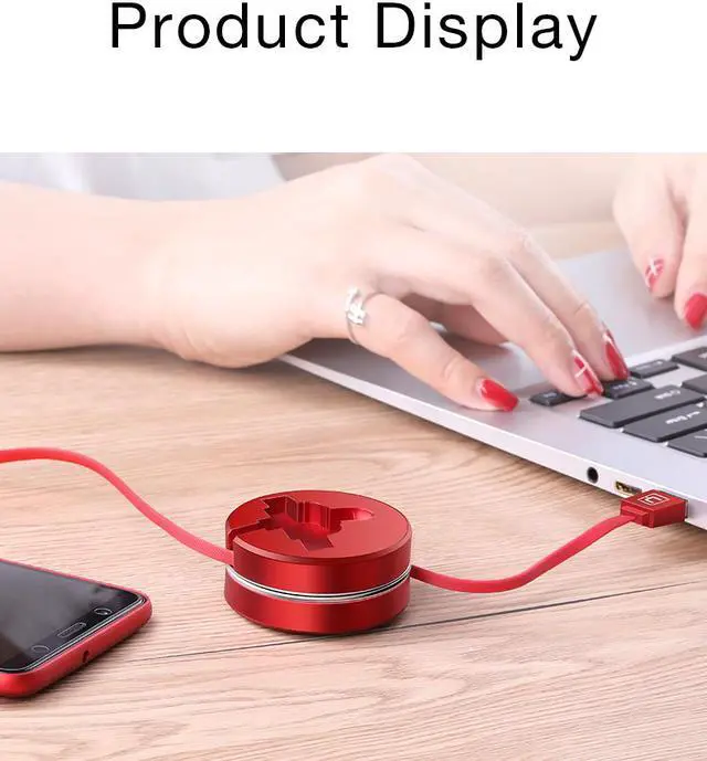 Alt view image 4 of 7 - CORN 3 in 1 Micro USB Type C 8 Pin USB Cable for iPhone X 8 7 6 Cross Design Retractable 100cm USB Cable for Xiaomi Huawei