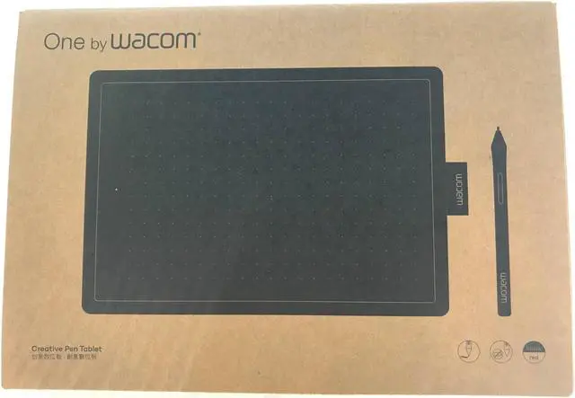 Alt view image 7 of 7 - WACOM One By CTL-472/K0-CX Small 6-inch x 3.5-inch Graphic Tablet Pen Pressure Levels 2048 (Red and Black)