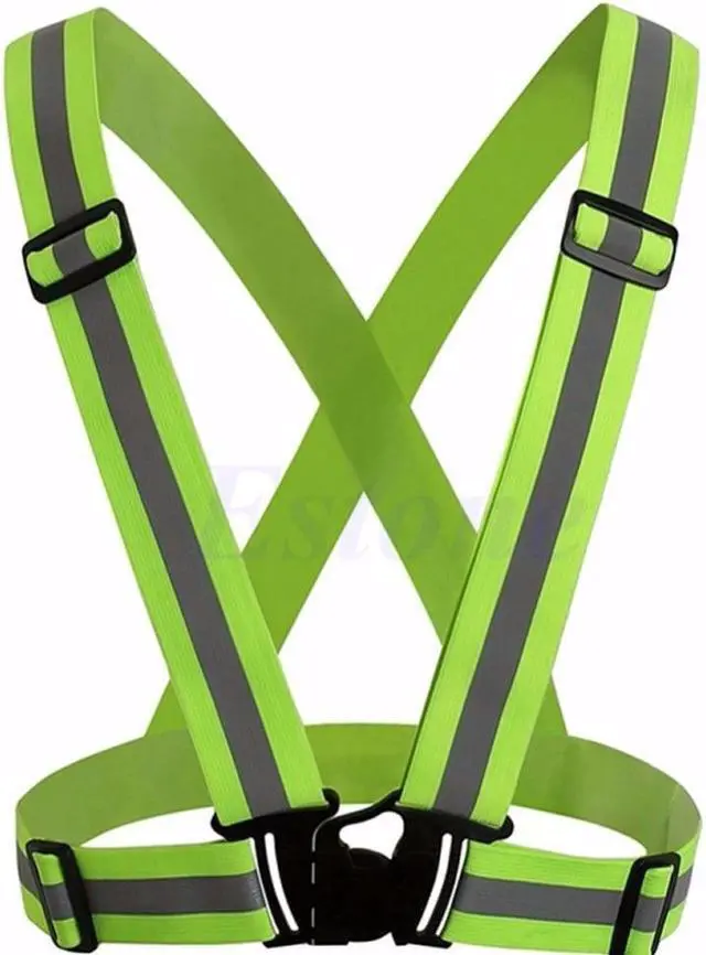 Main image of CORN Adjustable Safety Security High Visibility Reflective Vest Gear Stripes Jacket Night Running