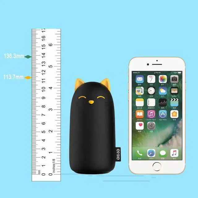 Alt view image 5 of 7 - EMIE Kitten 10000mAh Portable Charger ,5V 2.1A Cartoon Cute Cat Fast Charging Power Bank USB Battery Pack External Battery for iPhone 7 Plus 6 6S Plus 5S Samsung iPad and more