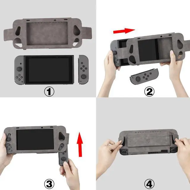 Alt view image 7 of 7 - Nintendo Switch Protective Leather Case With Screen Protector - Life Changes Street Style