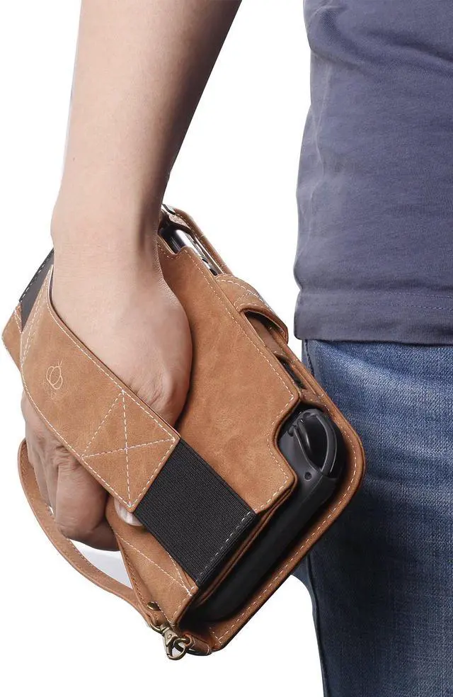 Alt view image 2 of 7 - Nintendo Switch Protective Leather Case With Screen Protector - Life Changes Street Style